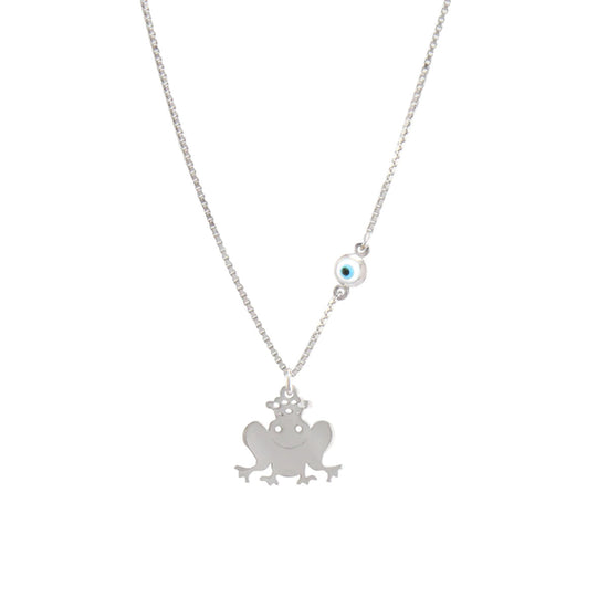 LOISIR γυναικείο κολιέ με βάτραχο και ματάκι