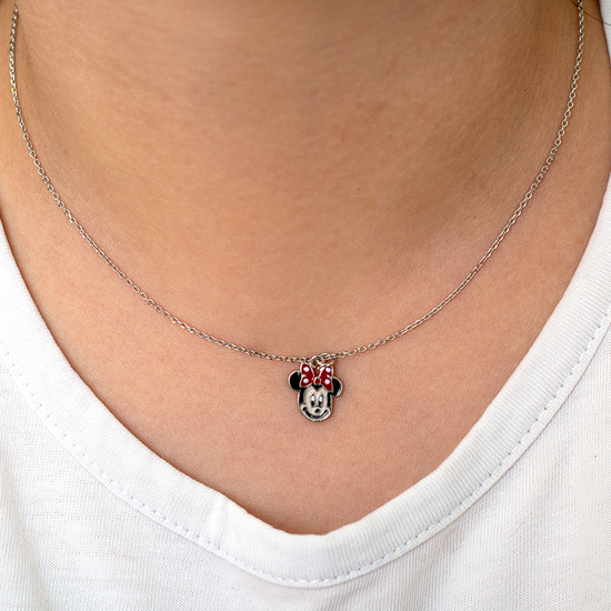 AV παιδικό ασημένιο 925 κολιέ με Minnie