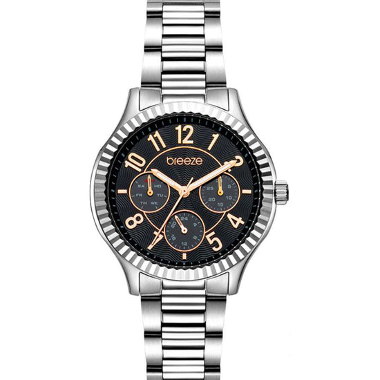 BREEZE Suprecious Series Multifunction Silver Stainless Steel Bracelet 612171.2